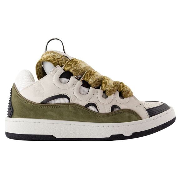 Curb Sneakers - Lanvin - Synthetic - White/Khaki